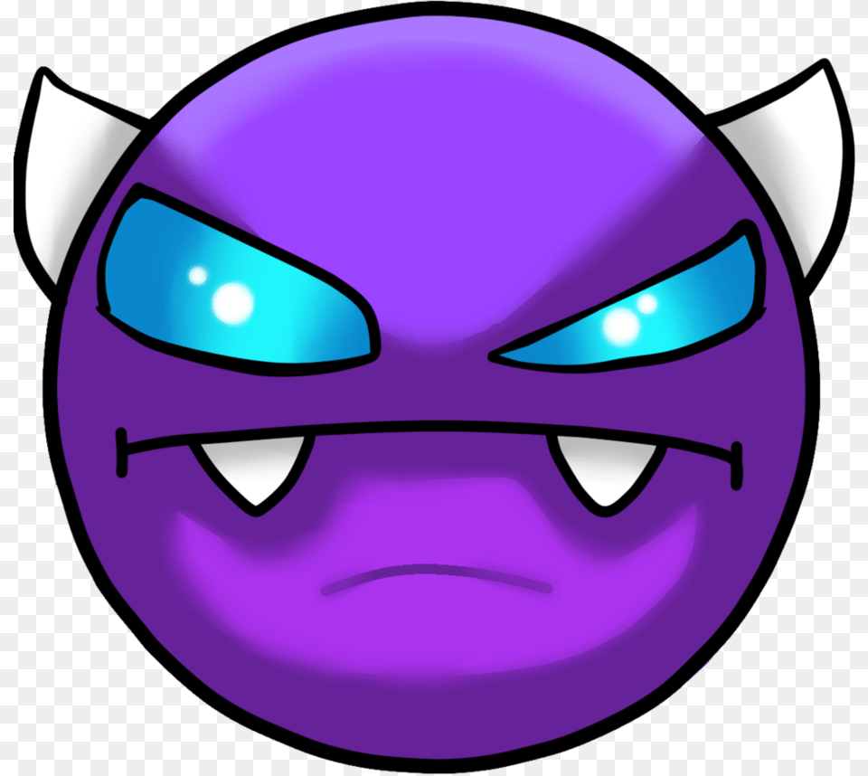 Thumb Image Geometry Dash Demon, Purple, Person, Face, Head Free Transparent Png