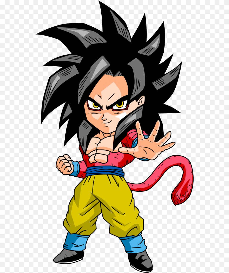 Thumb Image Goku Ssj4 Chibi, Book, Comics, Publication, Baby Free Png Download