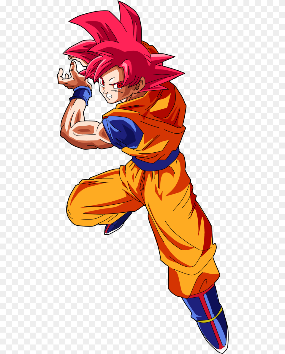 Thumb Goku Super Saiyan God Kamehameha, Book, Comics, Publication, Adult Png Image