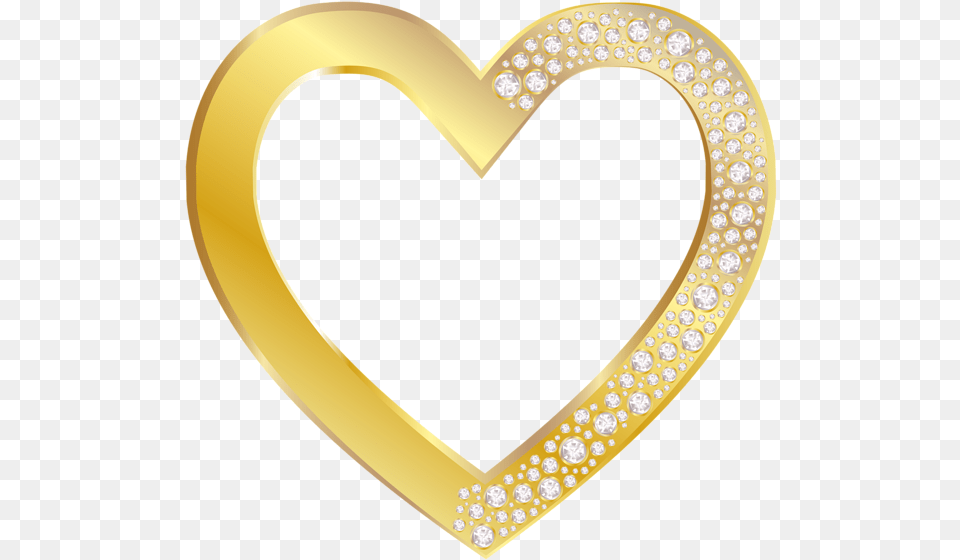 Thumb Image Golden Heart Frame, Gold, Accessories, Diamond, Gemstone Free Png