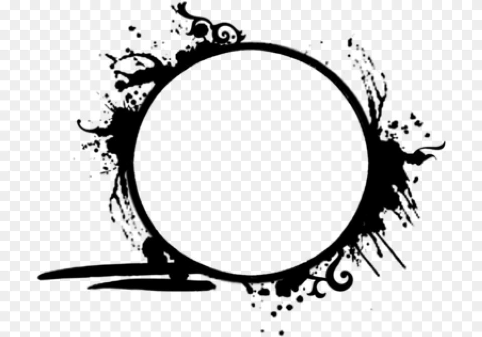 Thumb Grunge Circle Frame Transparent, Sphere, Astronomy, Moon, Nature Png Image