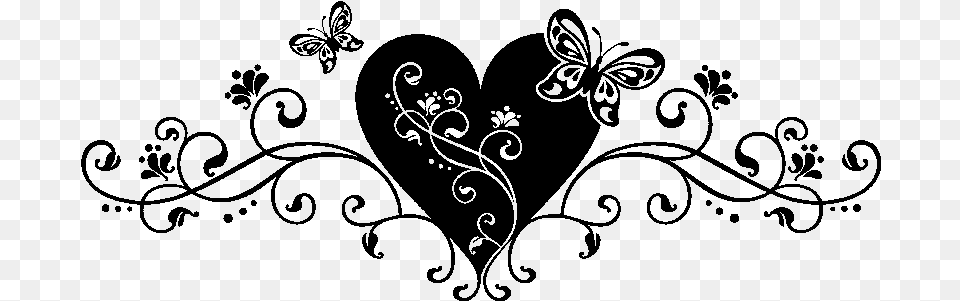 Thumb Heart Arabesque Clipart, Gray Png Image