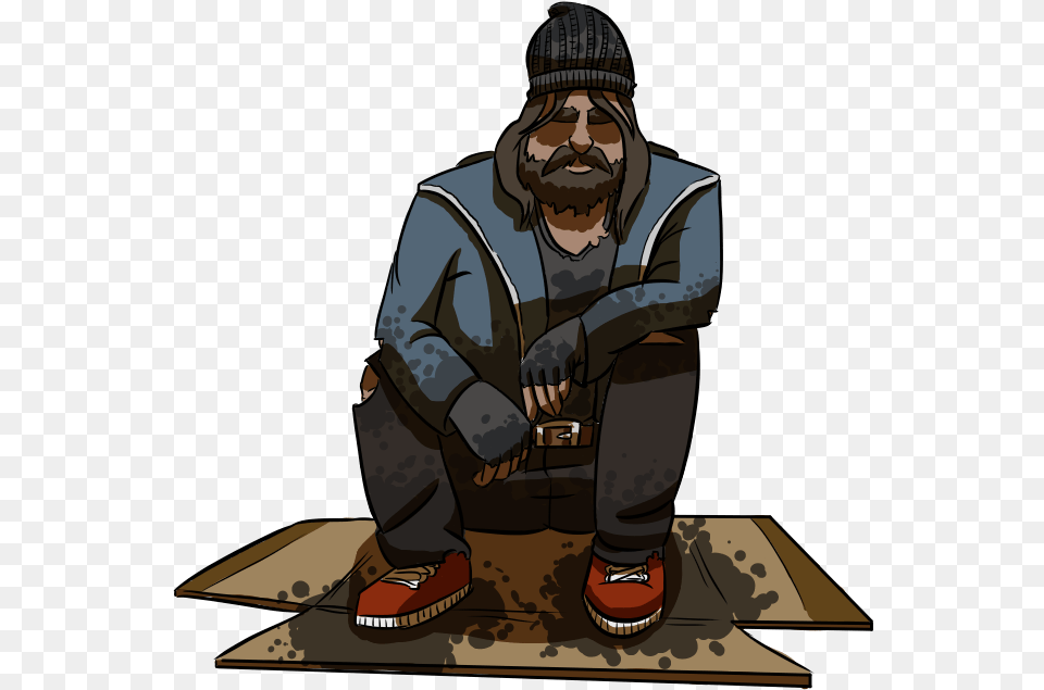 Thumb Image Homeless People Clipart Transparent, Adult, Male, Man, Person Png
