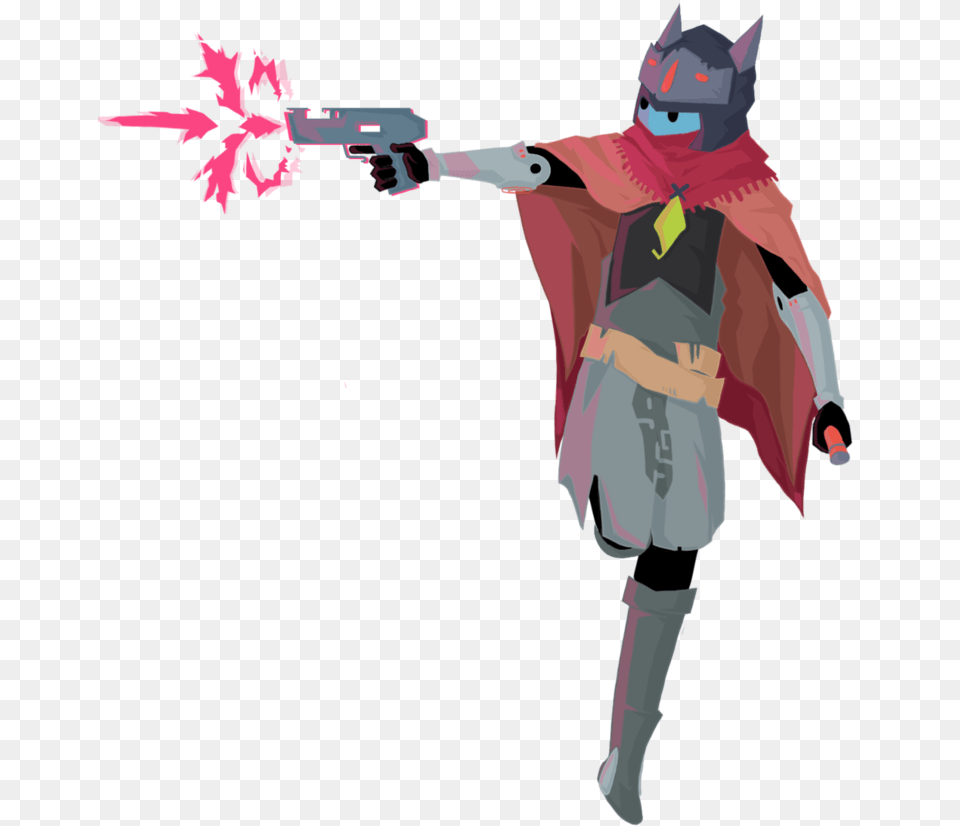 Thumb Image Hyper Light Drifter Hero, Firearm, Weapon, Person, Clothing Free Png