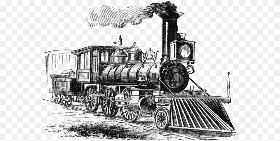 Thumb Image Industrial Revolution Steam Engine Train, Gray Free Png