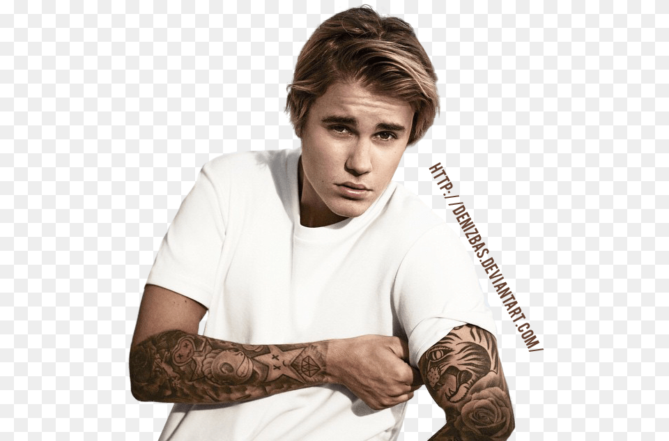 Thumb Image Justin Bieber Young, Tattoo, Skin, Person, Man Free Png Download