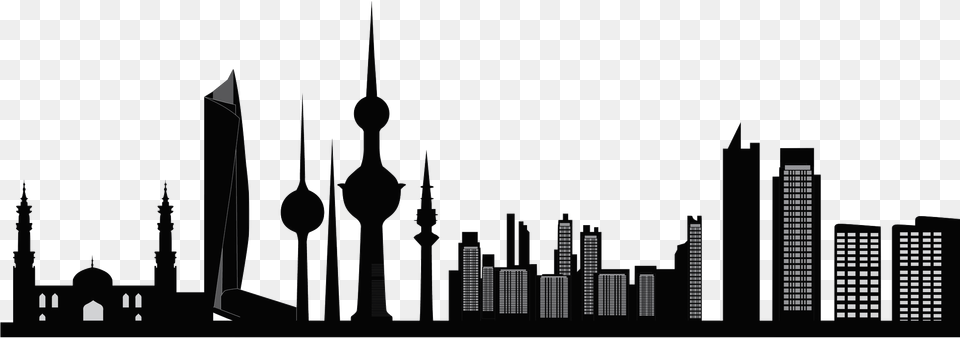 Thumb Image Kuwait City Skyline Silhouette, Urban, Metropolis, Architecture, Building Free Transparent Png