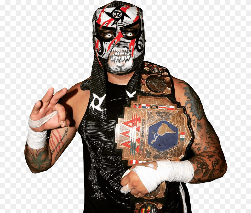 Thumb Image Lucha Libre Aaa Champions, Tattoo, Skin, Person, Man Free Transparent Png