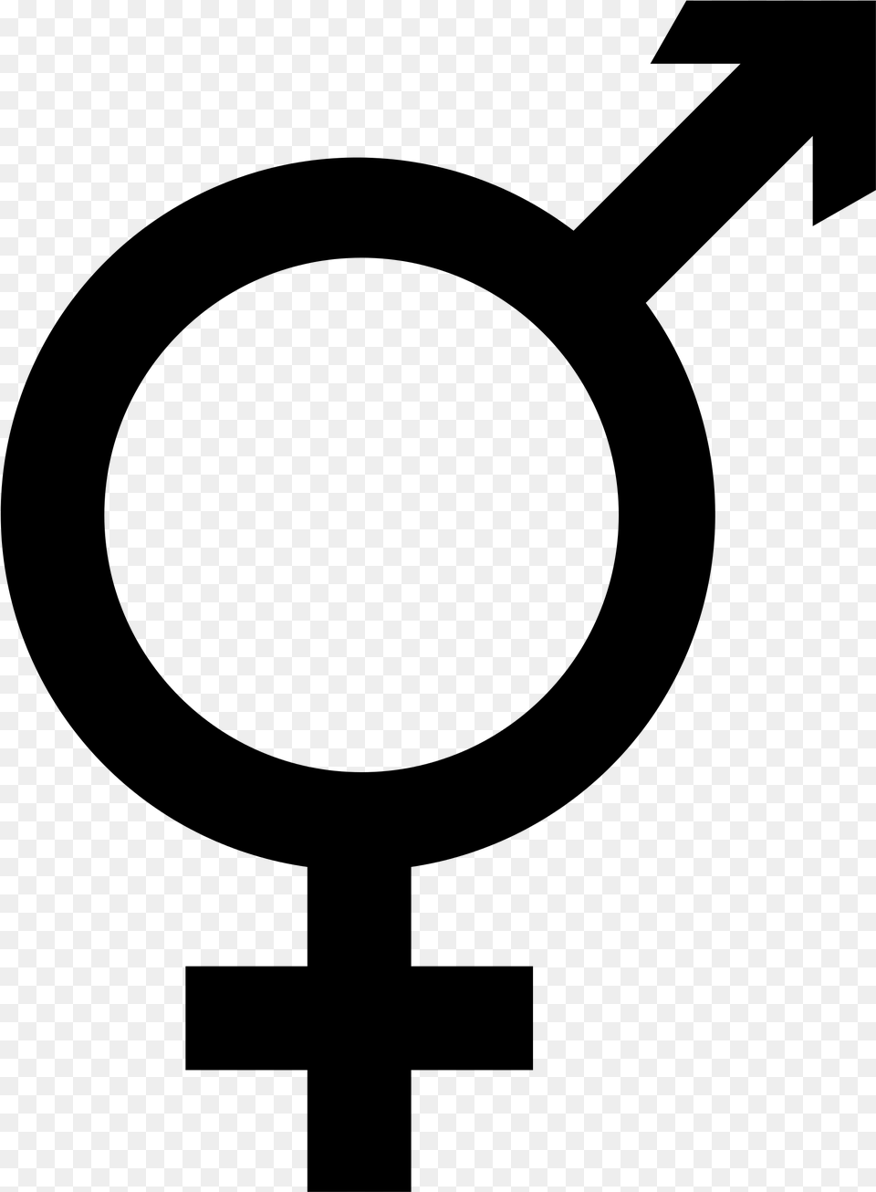 Thumb Male Female Combined Symbol, Gray Png Image