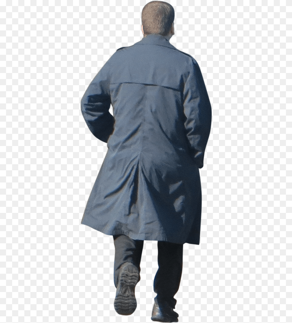 Thumb Man Walking Away, Clothing, Coat, Overcoat, Adult Png Image