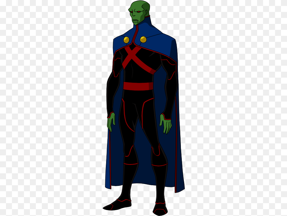 Thumb Martian Manhunter Young Justice, Adult, Cape, Clothing, Male Png Image