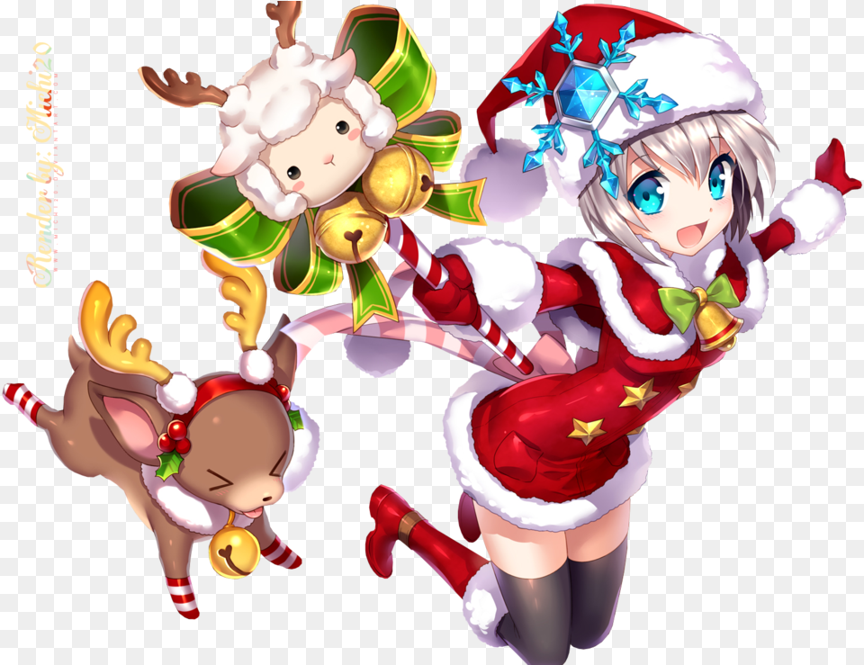 Thumb Image Merry Christmas Anime, Elf, Book, Comics, Publication Free Png Download