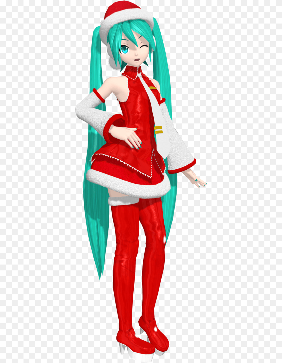 Thumb Miku Christmas, Elf, Adult, Female, Person Png Image