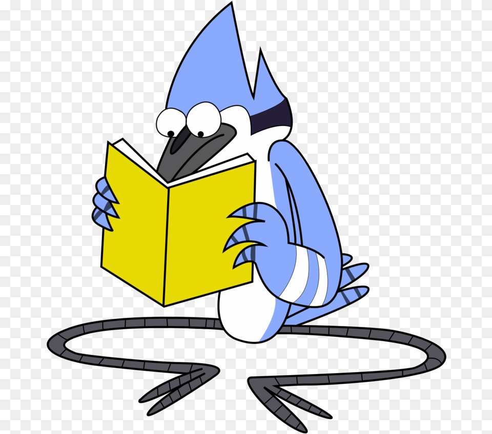 Thumb Image Mordecai Reading, Person, Cartoon Free Png