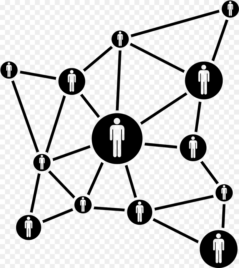Thumb Image Network Of People Icon, Gray Png