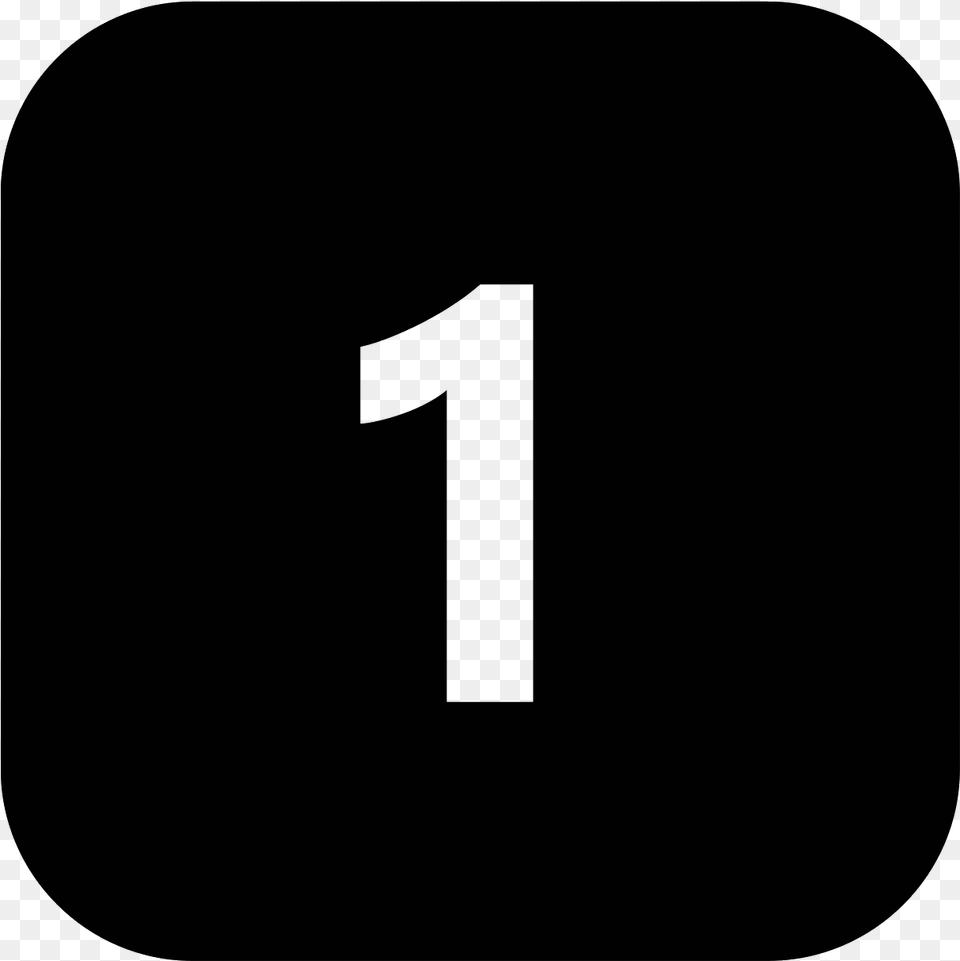 Thumb Number Inside The Square, Gray Png Image