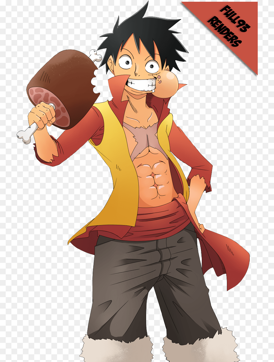 Thumb One Piece Luffy Film, Book, Comics, Publication, Baby Png Image