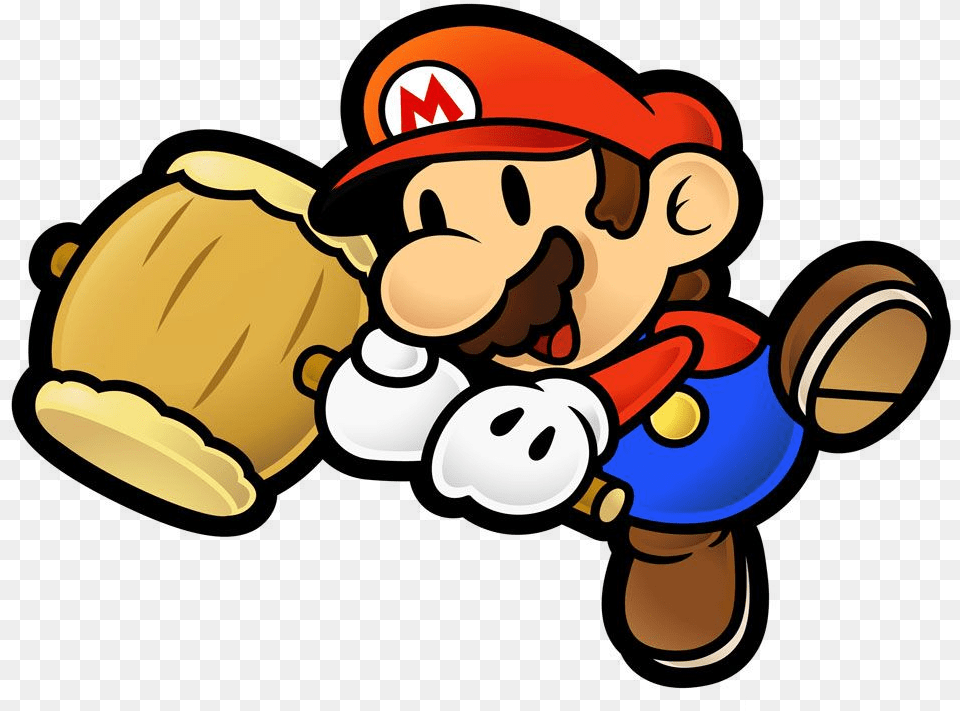 Thumb Image Paper Mario With Hammer, Baby, Person, Game, Super Mario Free Png