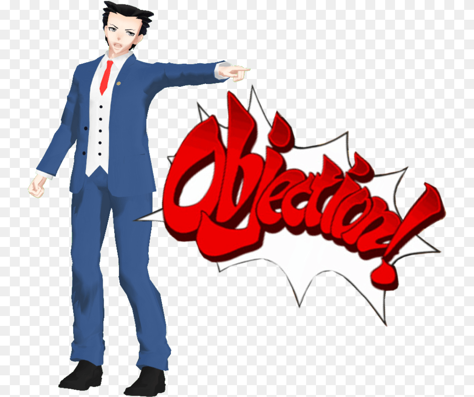 Thumb Image Phoenix Wright Objection, Person, Adult, Man, Male Free Transparent Png