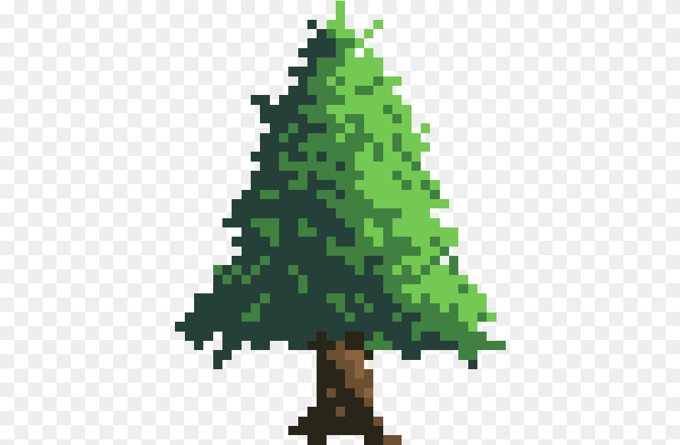 Thumb Pine Tree Pixel Art, Green, Plant, Fir, Qr Code Png Image