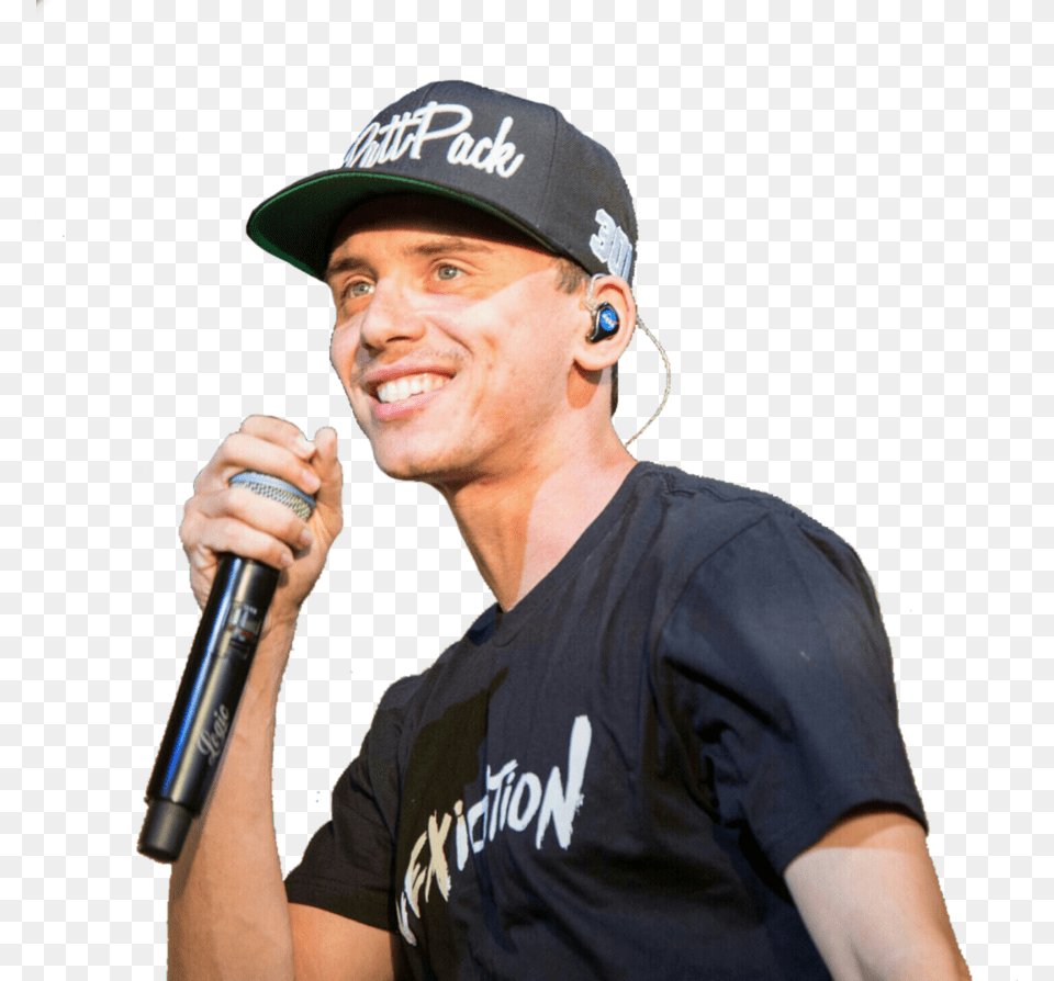 Thumb Image Rapper Logic, T-shirt, Hat, Microphone, People Free Png