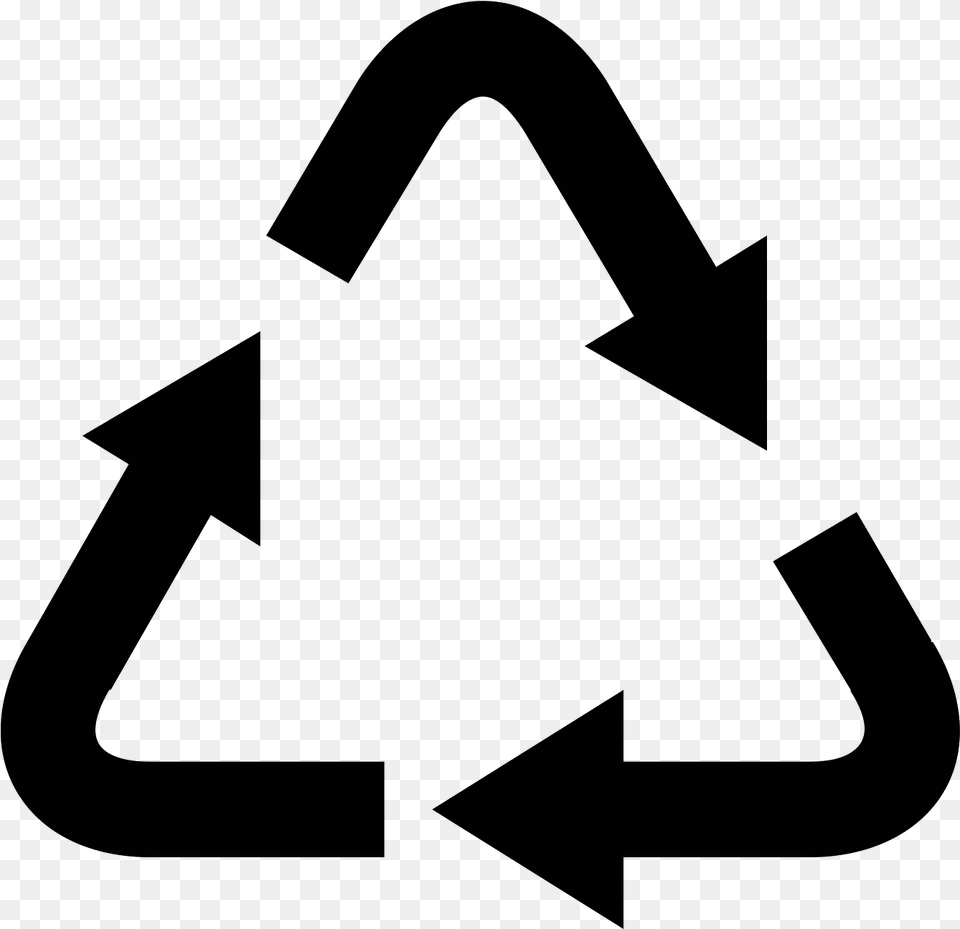 Thumb Recycling Symbol, Gray Png Image