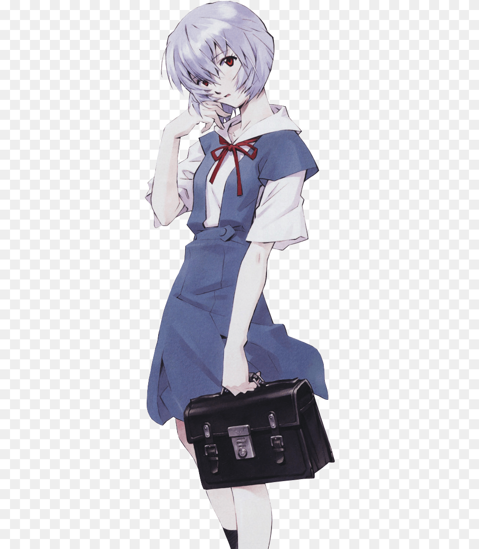 Thumb Image Rei Ayanami School Uniform, Publication, Book, Comics, Woman Free Png