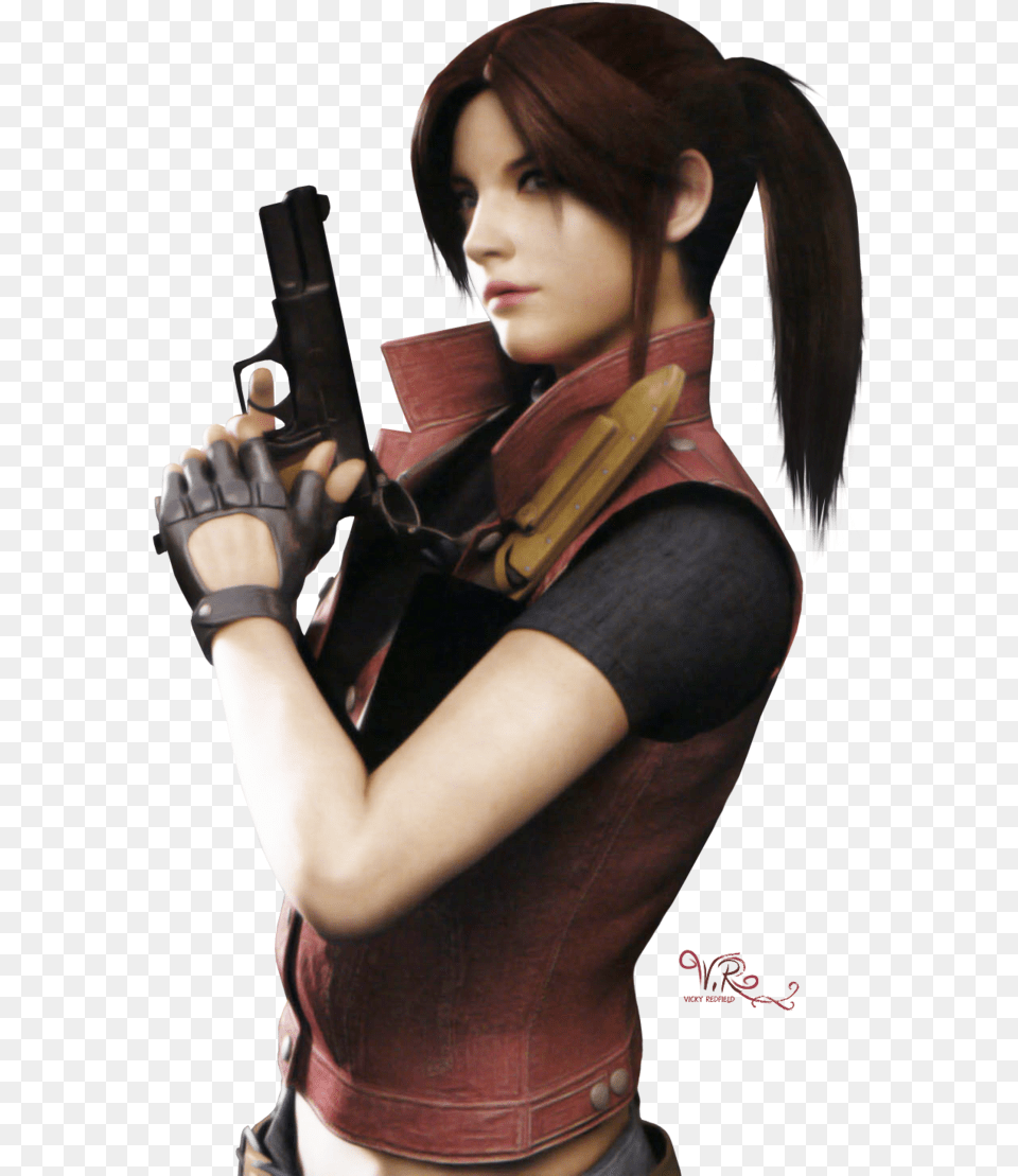 Thumb Image Resident Evil 2 Darkside Chronicles Claire, Clothing, Weapon, Costume, Person Png