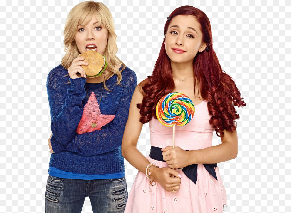 Thumb Image Sam Puckett And Cat Valentine, Candy, Sweets, Food, Clothing Free Png
