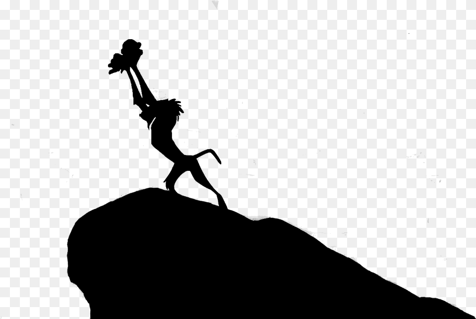 Thumb Image Silhouette Lion King, Gray Free Png Download