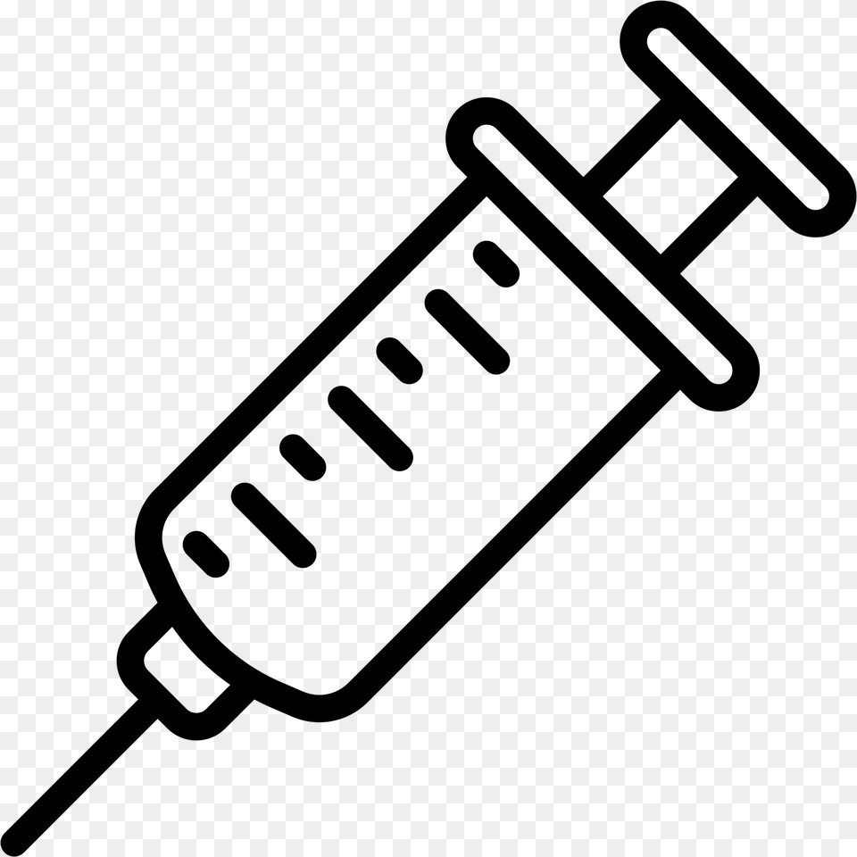 Thumb Image Syringe Icon, Gray Free Png Download