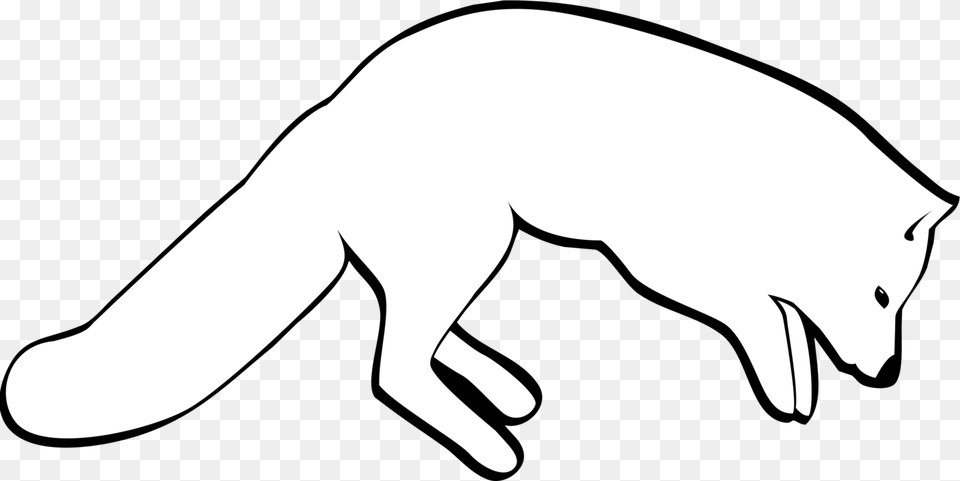 Thumb Transparent Black And White Animated Fox, Animal, Mammal, Wildlife, Kangaroo Png Image