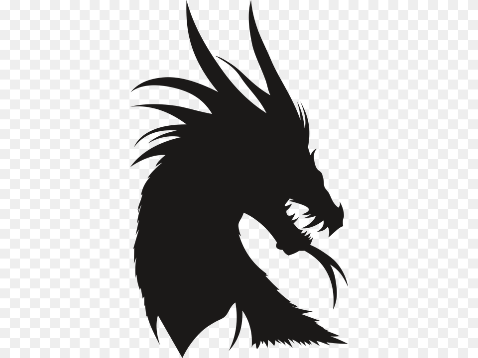 Thumb Transparent Dragon Head Silhouette, Person Png Image