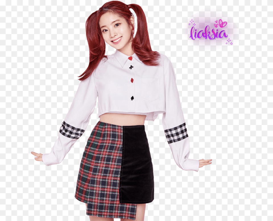 Thumb Twice Outfits Knock Knock, Blouse, Clothing, Skirt, Person Png Image