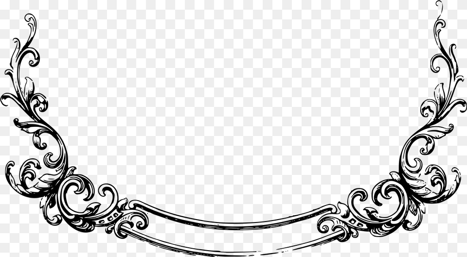Thumb Image Vintage Scroll Banner, Gray Free Transparent Png