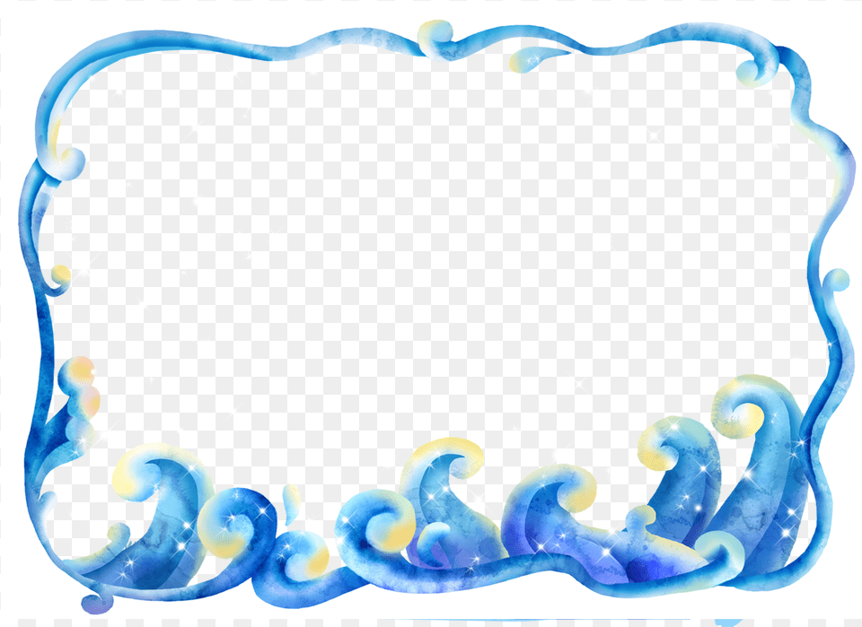 Thumb Waves Frame, Art, Painting Png Image