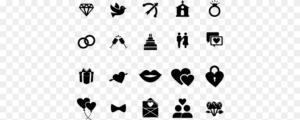 Thumb Image Wedding Icons, Gray Free Png Download