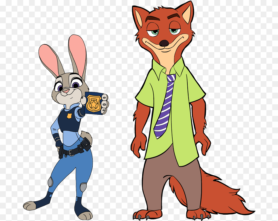 Thumb Judy And Nick Zootopia Clipart, Book, Comics, Publication, Cartoon Png