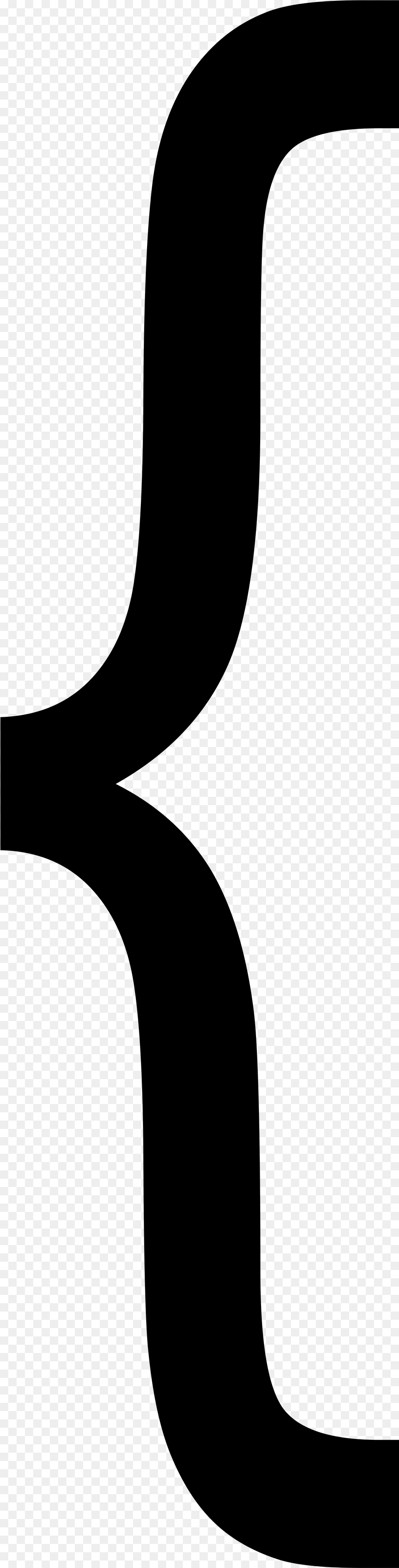 Thumb Left Curly Bracket, Gray Free Png Download
