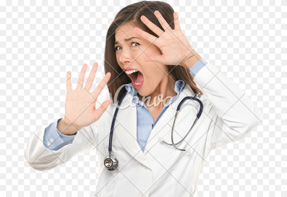 Thumb Scared Doctor, Clothing, Coat, Lab Coat, Photography Free Png Download