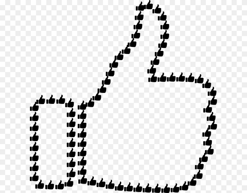 Thumb Signal Emoji Social Media Computer Icons Thumbs Up Fractal, Gray Free Png Download