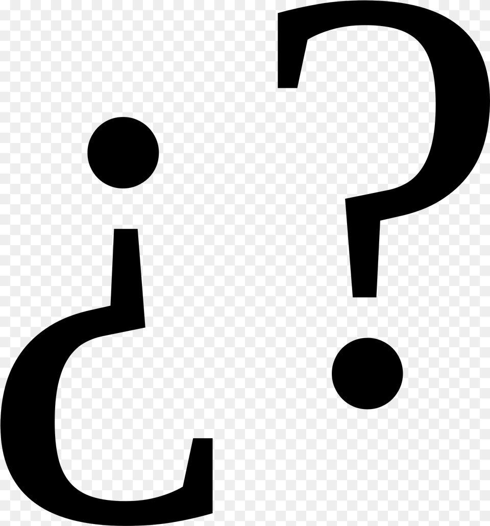 Thumb Transparent Question Mark Spanish, Gray Png Image