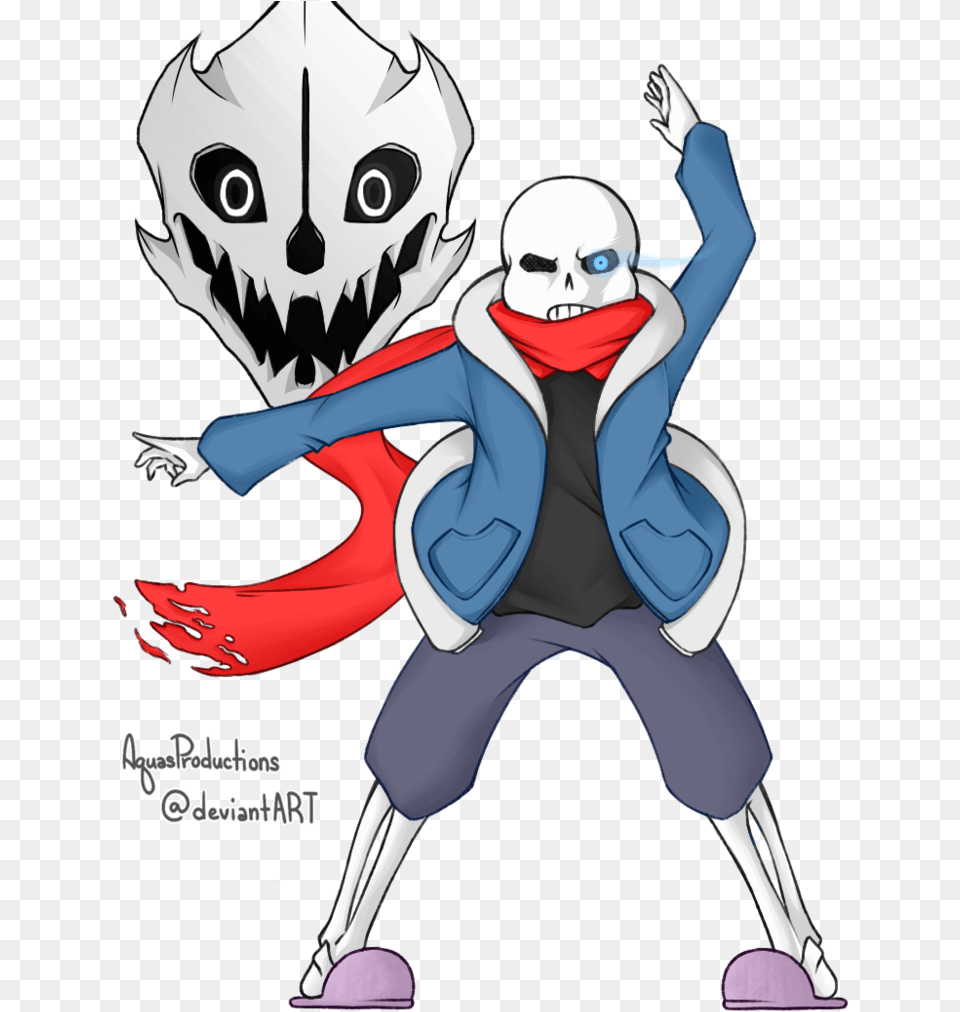 Thumb Undertale Sans With Papyrus Scarf, Book, Comics, Publication, Baby Free Transparent Png