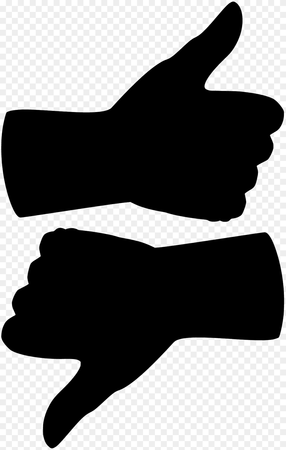 Thumb Up And Down Silhouette, Glove, Clothing, Shark, Sea Life Free Transparent Png
