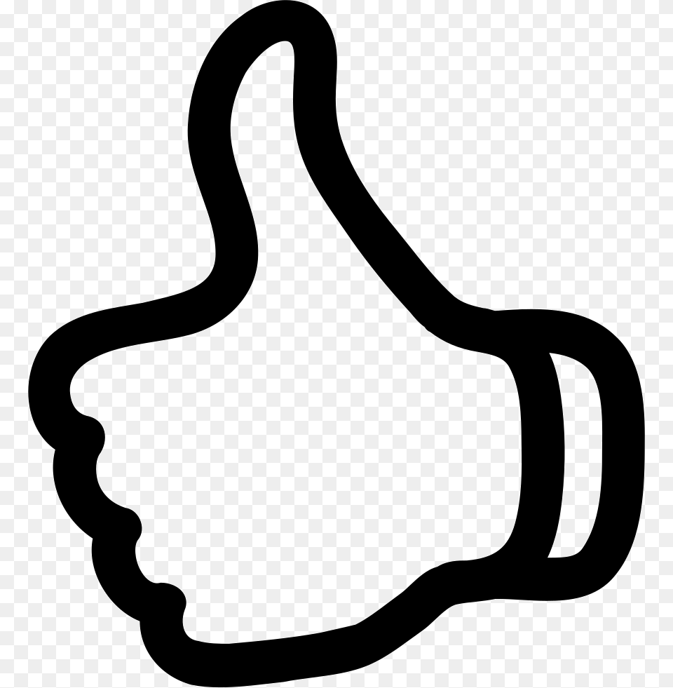 Thumb Up Outline Symbol Thumbs Up Outline, Body Part, Finger, Hand, Person Free Png Download