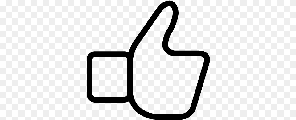 Thumb Up Outline Symbol Vector Icon, Gray Free Transparent Png