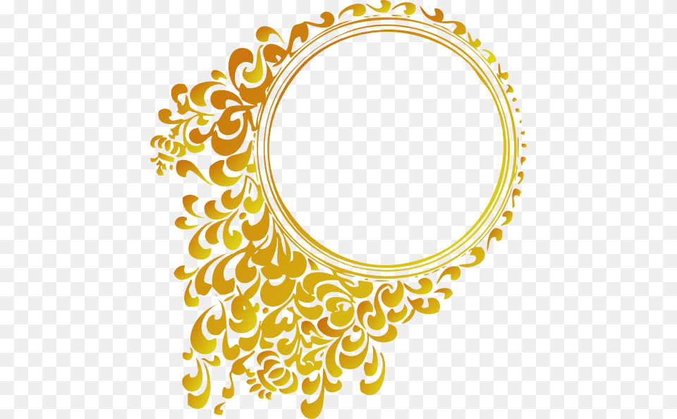 Thumb Vector Gold Frame, Oval, Pattern Png Image