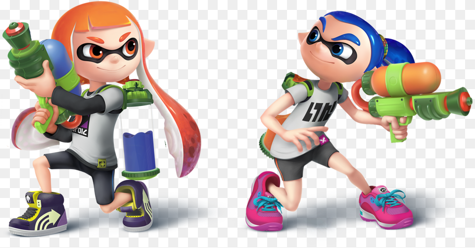 Thumbnail Inkling Girl And Inkling Boy, Baby, Person, Clothing, Footwear Png Image