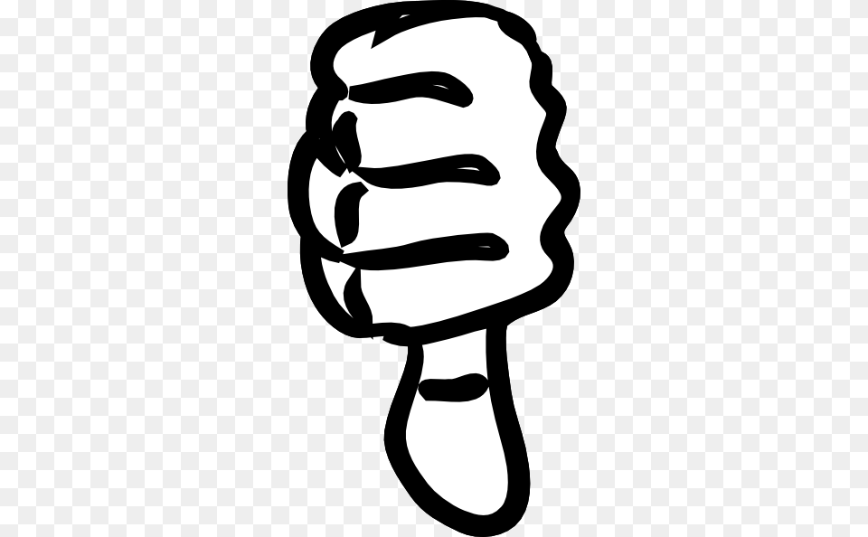 Thumbs Down Black And White Clip Art, Stencil, Body Part, Hand, Person Free Png
