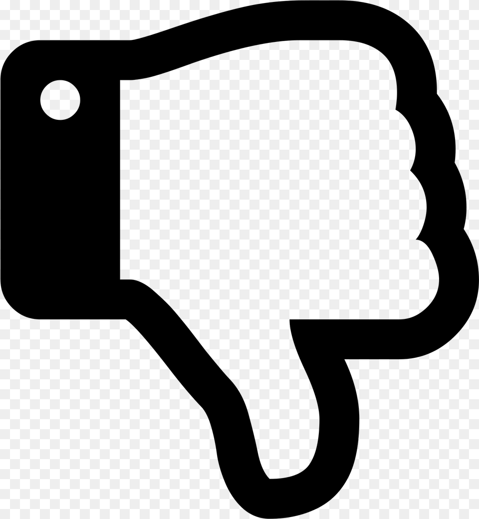 Thumbs Down Icon, Gray Png
